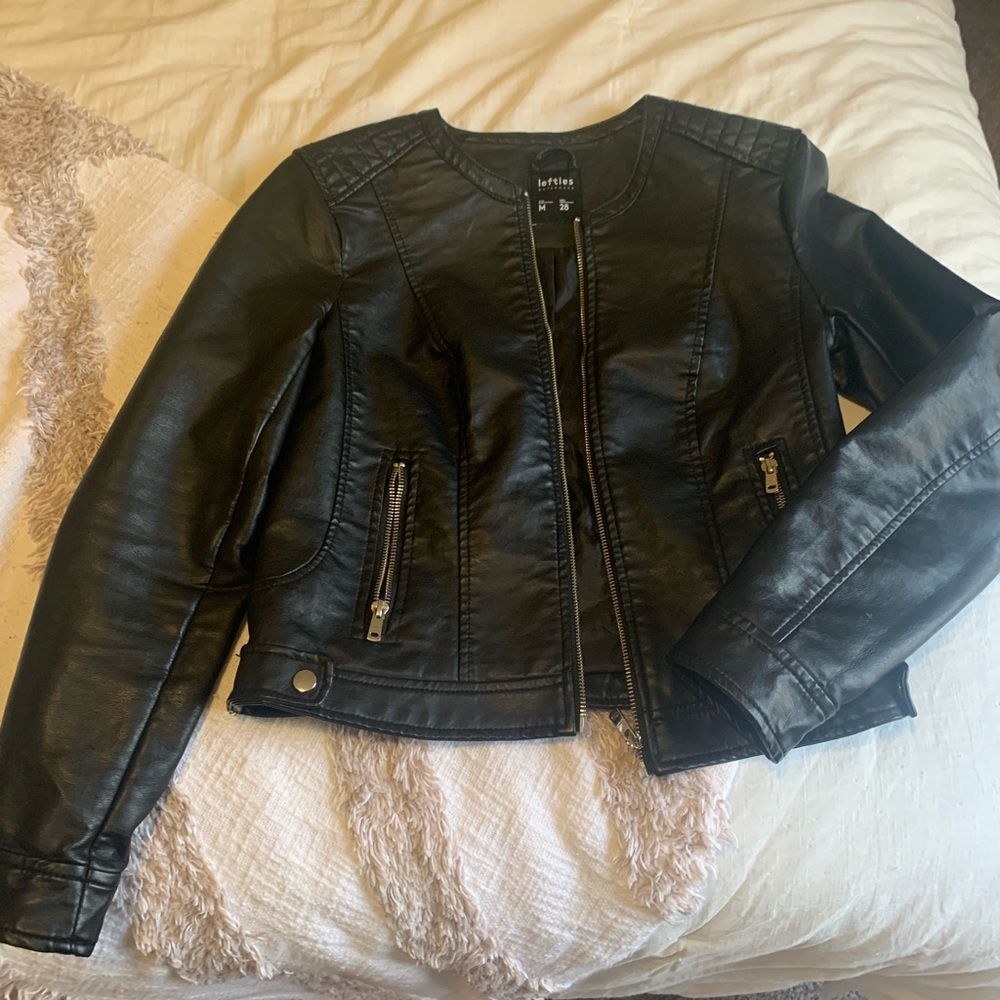 Black leather jacket